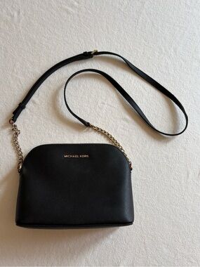 Michael Kors small black purse with chain strap